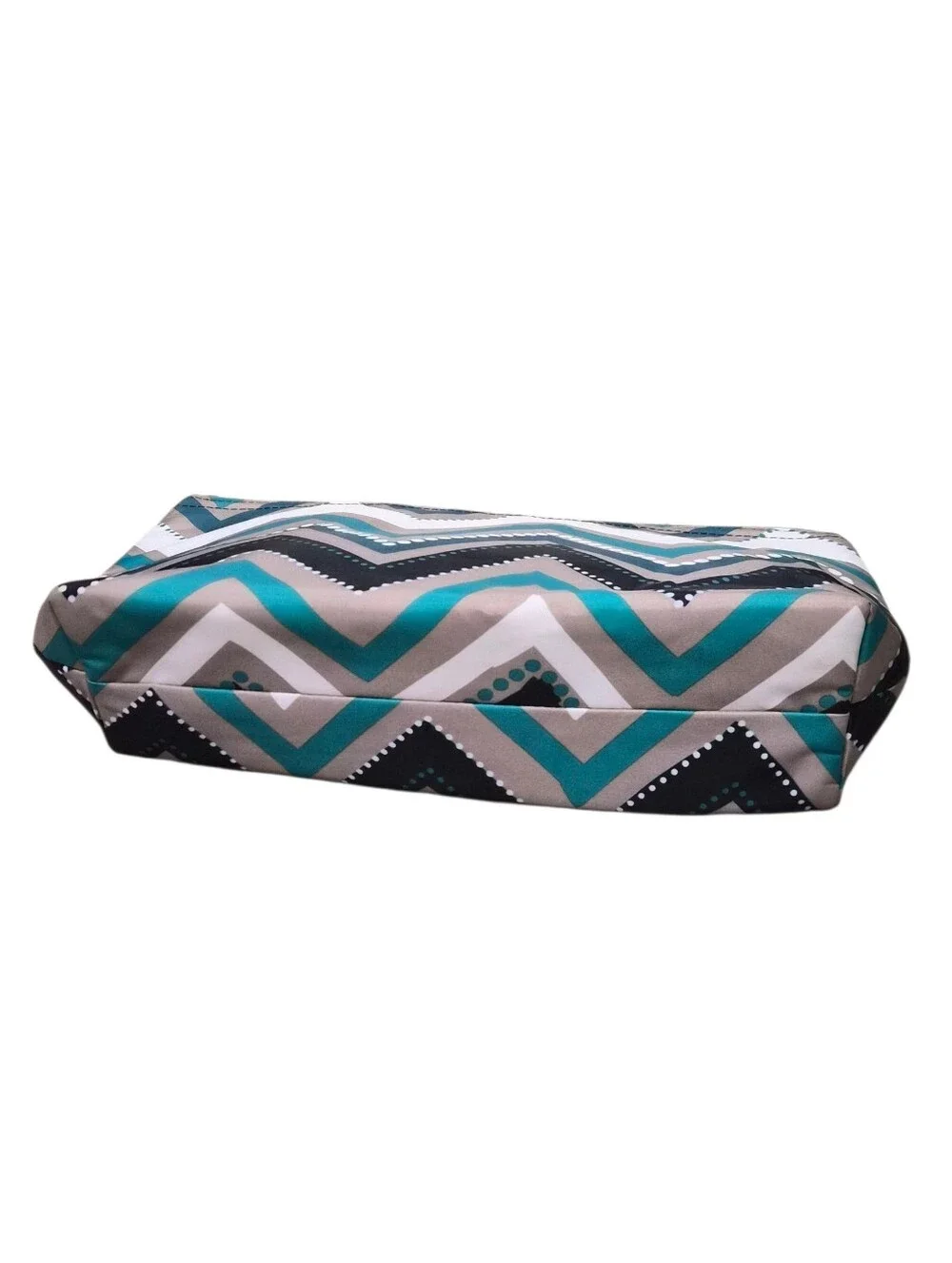 Thirty-One Chevron Insulated Zipper Pouch Cosmetic Snack Bag -NWOT